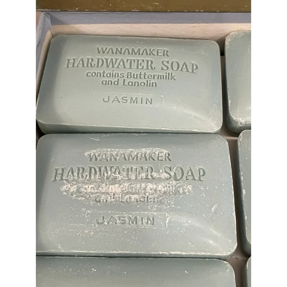 Vintage John Wanamaker Hardwater Soap Jasmin Bar Bath‎ Buttermilk Lanolin 12 Ct